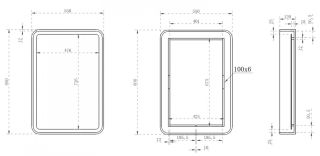 Зеркало с подсветкой ABBER Kristall AT6701Opal 55см коричневый